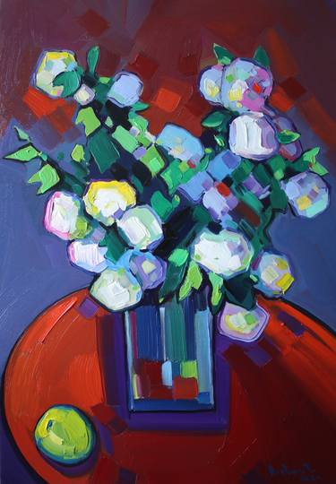 Original Abstract Expressionism Floral Paintings by Tigran Avetyan