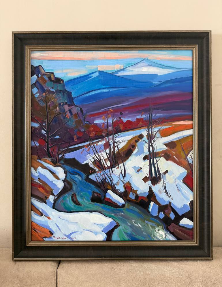Original Abstract Expressionism Landscape Painting by Tigran Avetyan