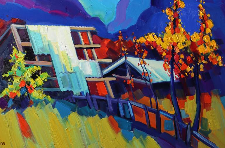 Original Abstract Expressionism Landscape Painting by Tigran Avetyan