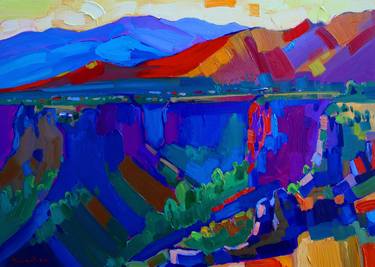 Original Abstract Expressionism Landscape Paintings by Tigran Avetyan