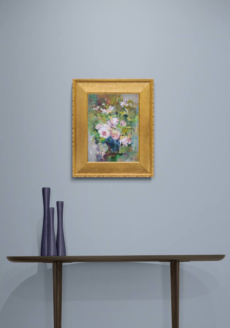Original Impressionism Floral Painting by Tatiana Dushkova