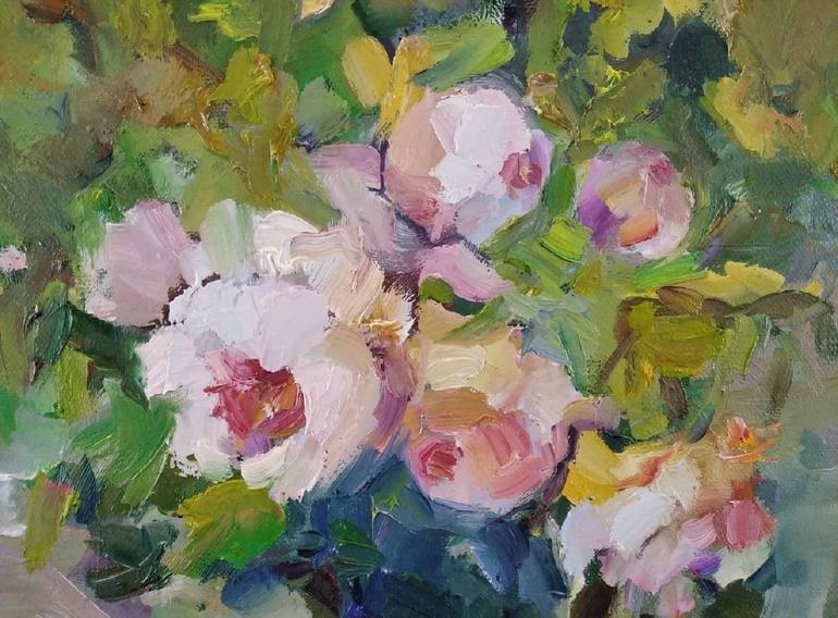 Original Impressionism Floral Painting by Tatiana Dushkova
