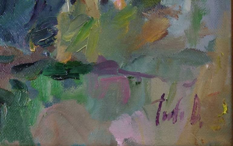 Original Impressionism Floral Painting by Tatiana Dushkova