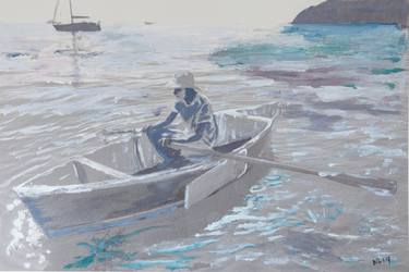 Print of Figurative Boat Paintings by Nicholas Leverington