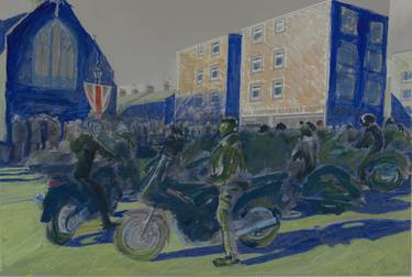 Print of Motorbike Paintings by Nicholas Leverington