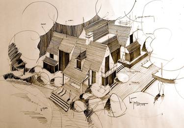 Print of Fine Art Architecture Drawings by Luc Toelen