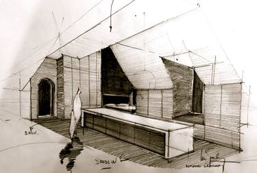 Print of Fine Art Interiors Drawings by Luc Toelen