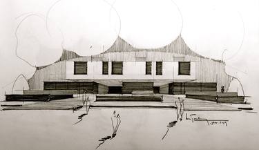 Original Fine Art Architecture Drawings by Luc Toelen