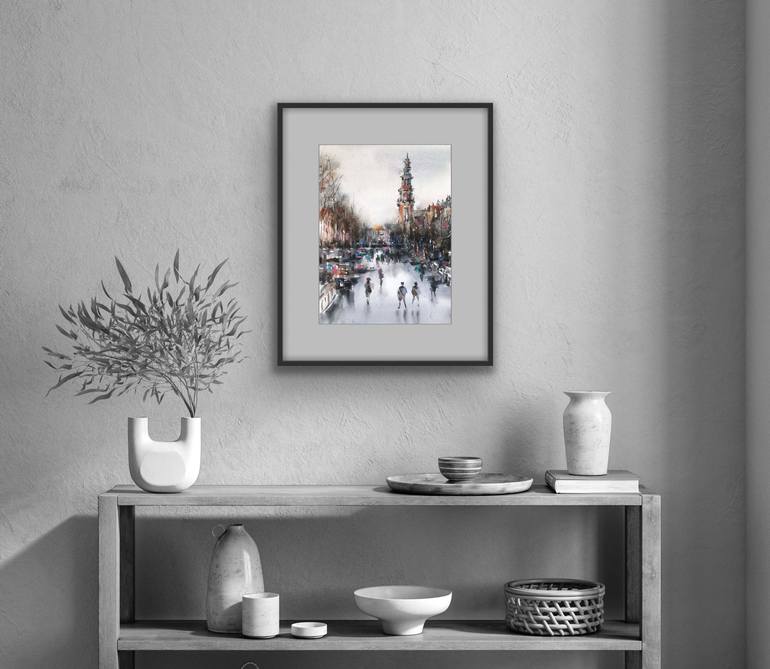 Original Architecture Painting by Galina Poloz