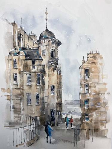 Original Realism Architecture Painting by Galina Poloz