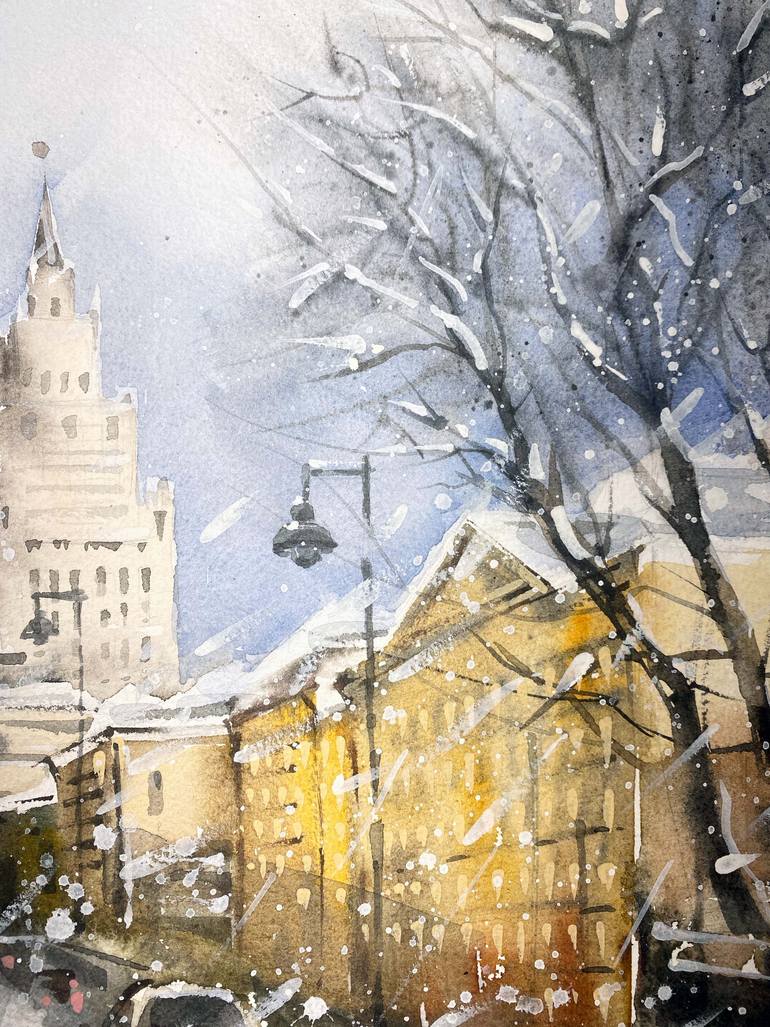 Original Realism Architecture Painting by Galina Poloz