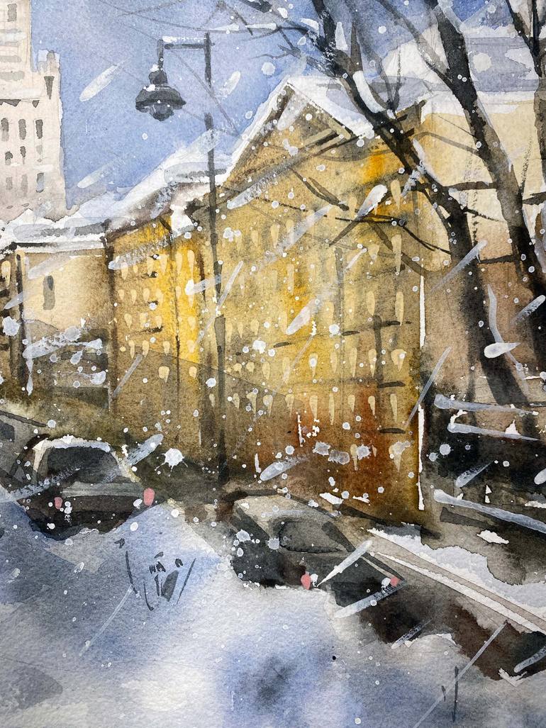 Original Realism Architecture Painting by Galina Poloz