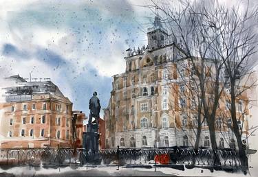 Original Classicism Architecture Paintings by Galina Poloz