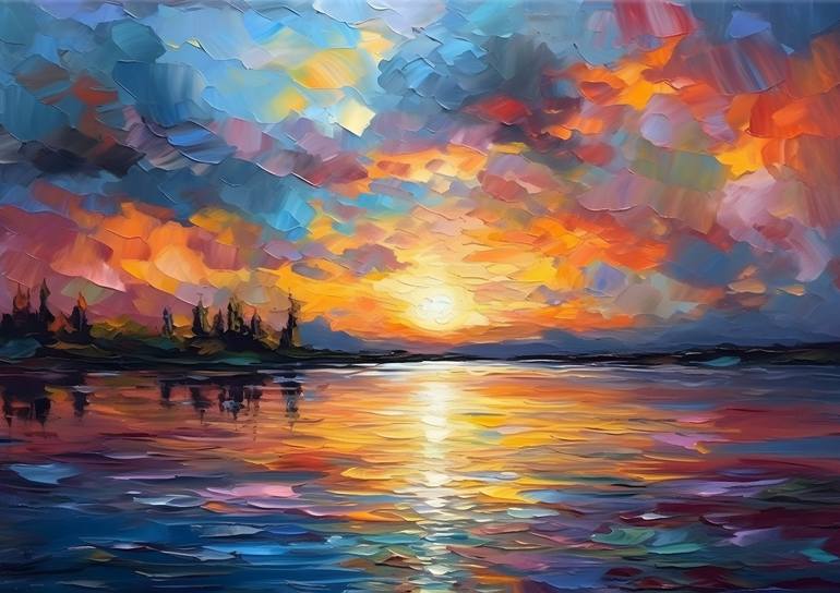 Corpus Christi Sunset Glow Painting by Chris Rutledge Saatchi Art