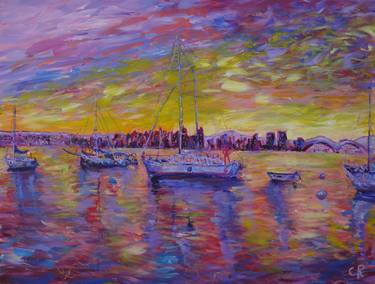 Original Impressionism Sailboat Paintings by Chris Rutledge