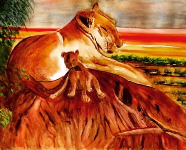 Original Impressionism Animal Paintings by Virginella Martin