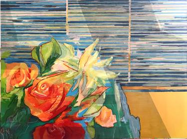 Original Expressionism Floral Paintings by Natalia Ledzianowska