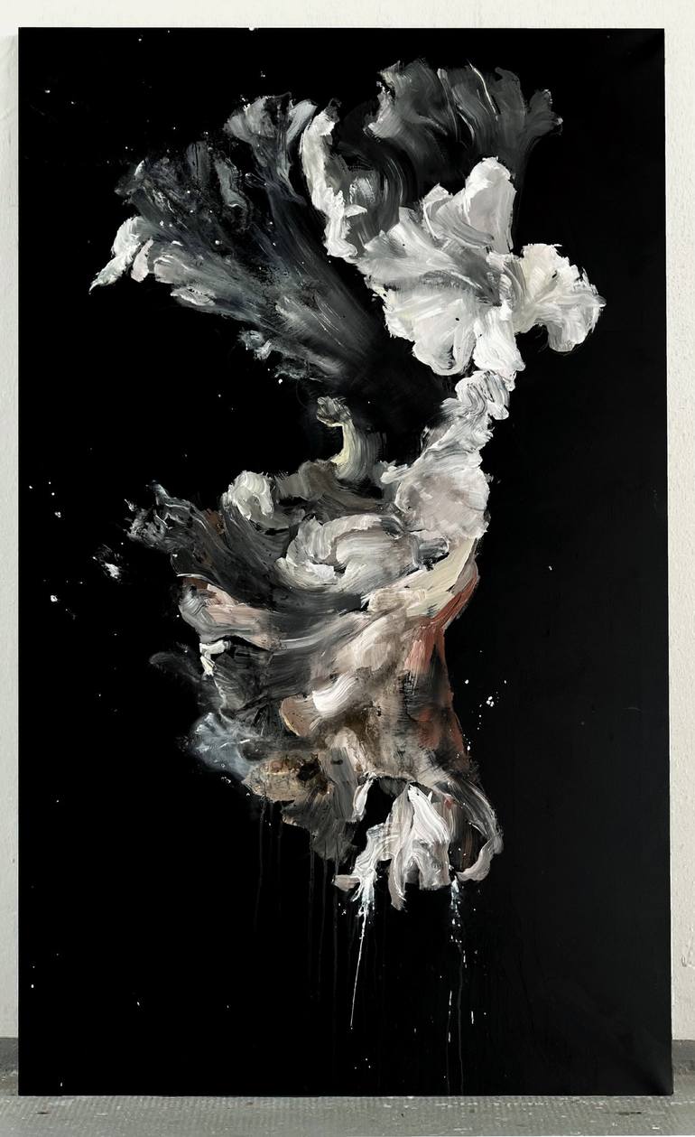 Original Abstract Floral Paintings by Rosi Roys