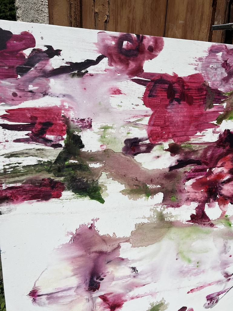 Original Abstract Expressionism Abstract Painting by Rosi Roys