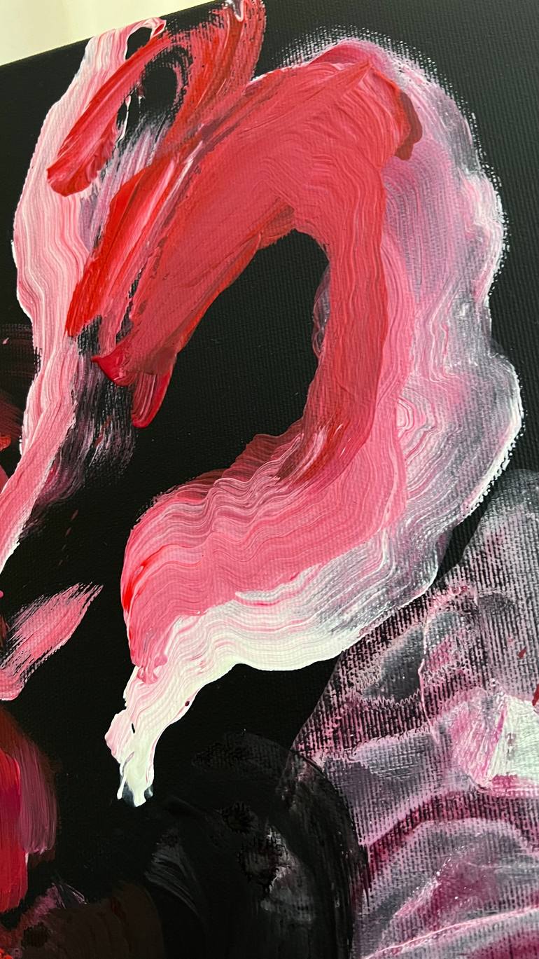 Original Abstract Floral Painting by Rosi Roys