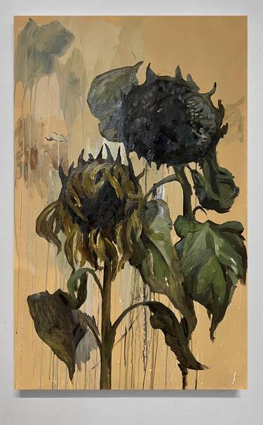 Original Expressionism Floral Painting by Rosi Roys