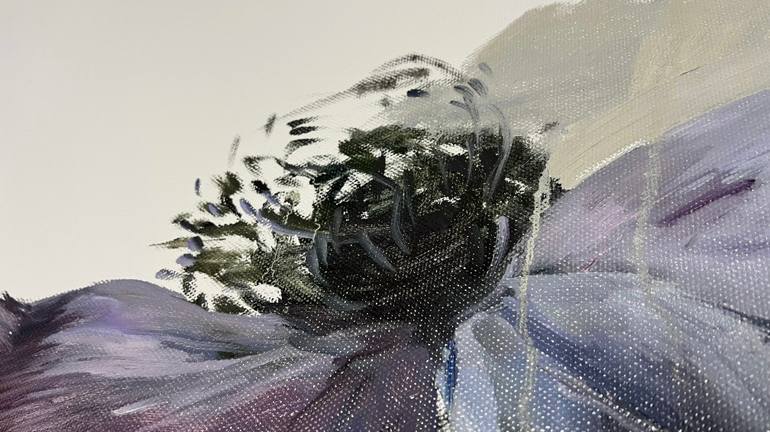 Original Abstract Expressionism Floral Painting by Rosi Roys