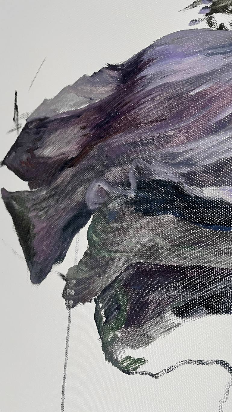 Original Abstract Expressionism Floral Painting by Rosi Roys