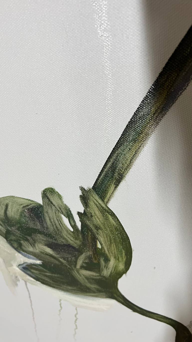 Original Abstract Expressionism Floral Painting by Rosi Roys