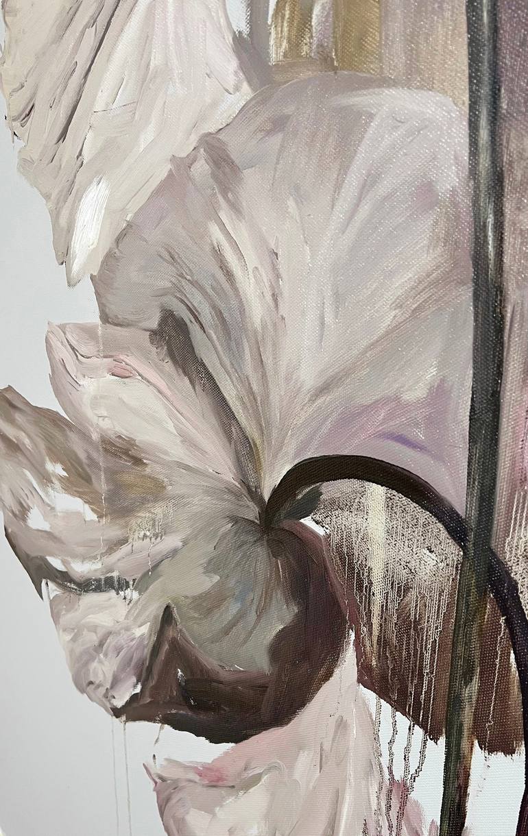 Original Abstract Expressionism Floral Painting by Rosi Roys