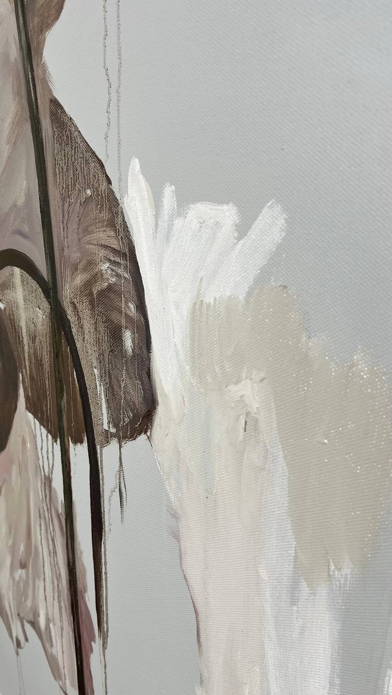 Original Abstract Expressionism Floral Painting by Rosi Roys