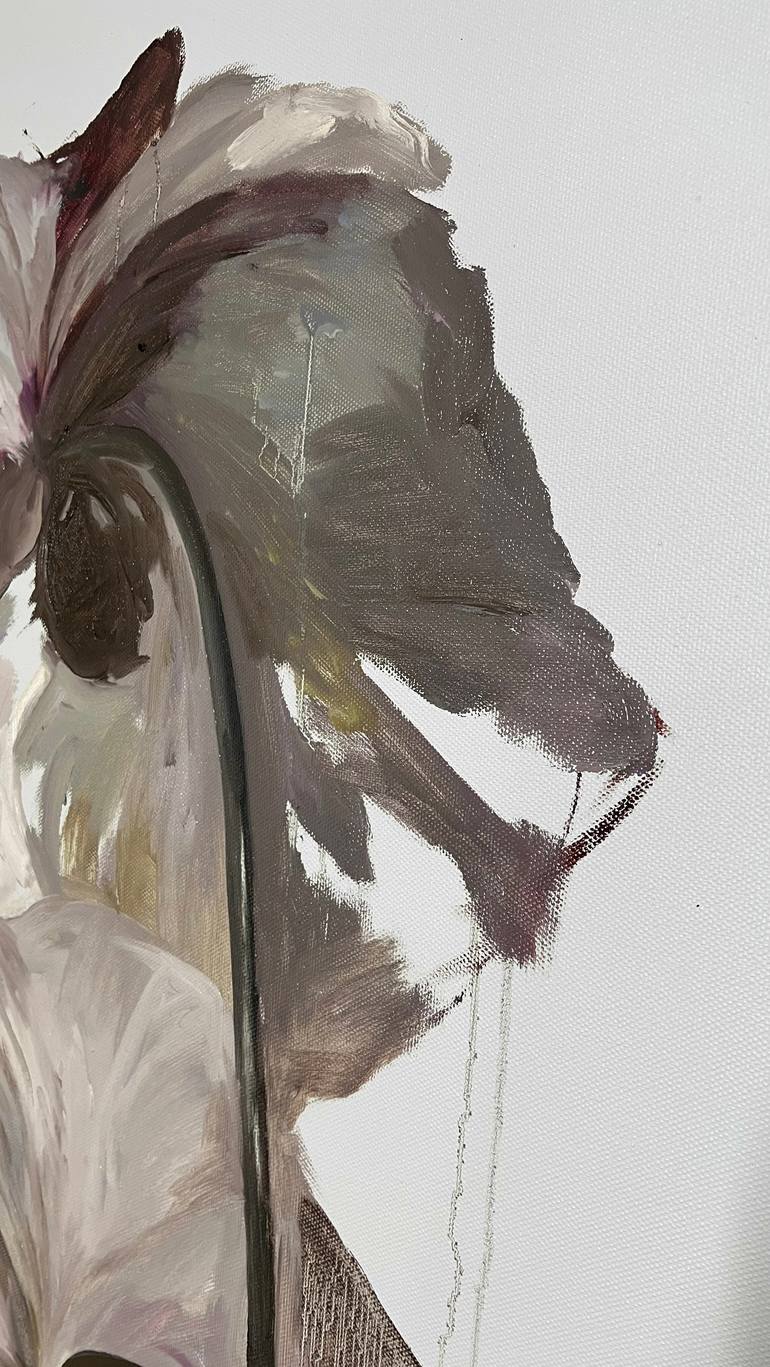 Original Abstract Expressionism Floral Painting by Rosi Roys