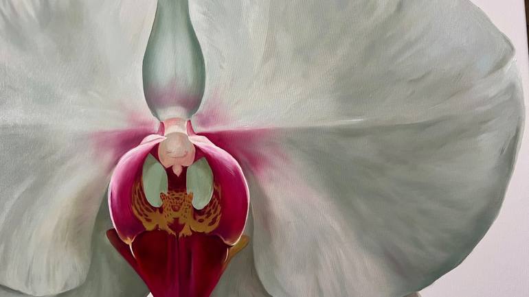Original Abstract Floral Painting by Rosi Roys
