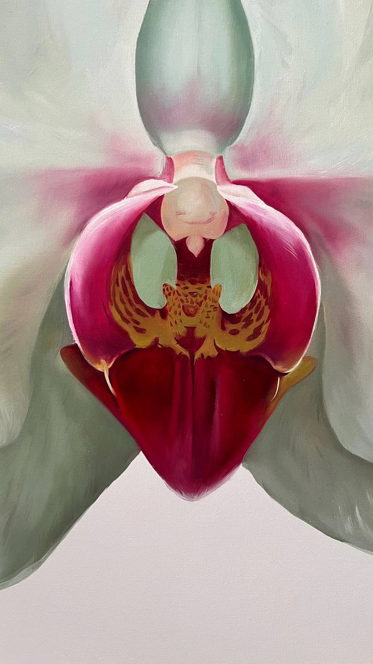 Original Abstract Floral Painting by Rosi Roys