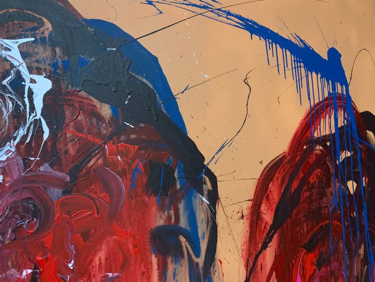 Original Abstract Expressionism Abstract Painting by Rosi Roys
