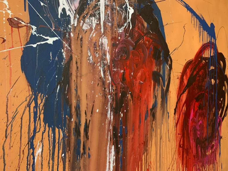 Original Abstract Expressionism Abstract Painting by Rosi Roys