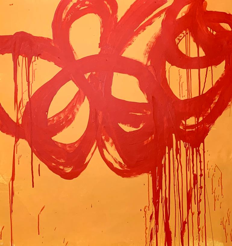 Original Abstract Expressionism Abstract Painting by Rosi Roys