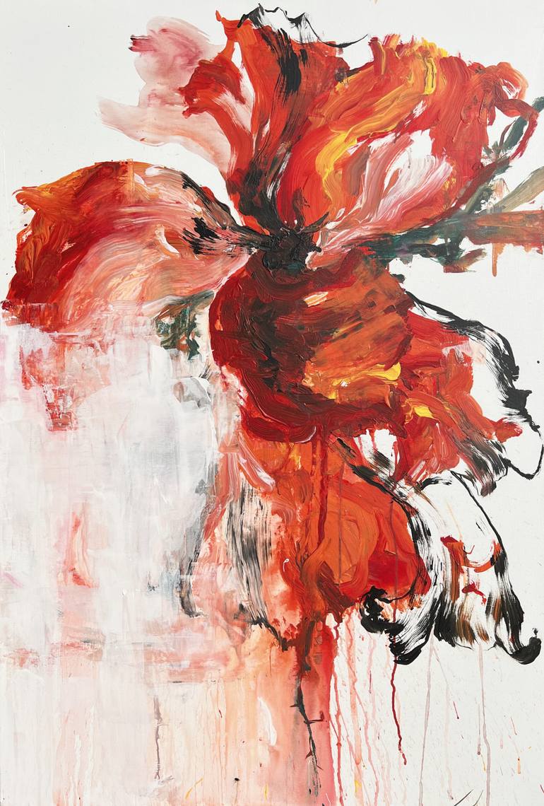 Original Abstract Expressionism Abstract Painting by Rosi Roys