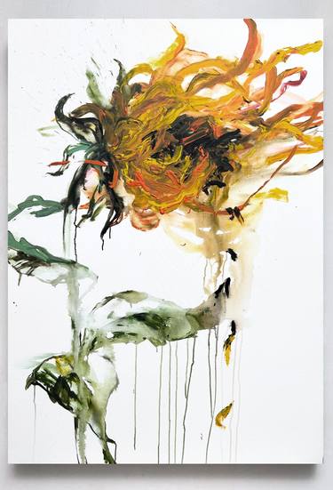 Print of Abstract Expressionism Floral Paintings by Rosi Roys
