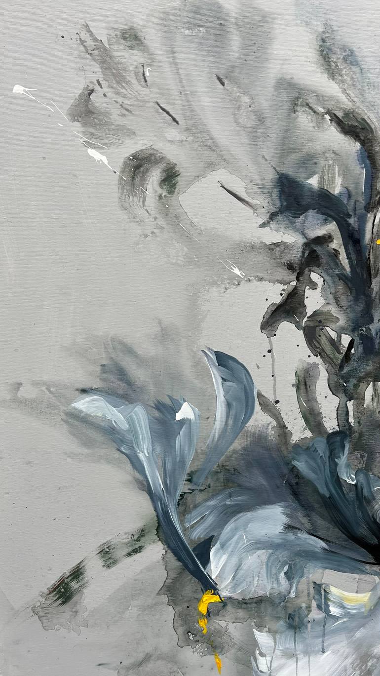 Original Abstract Floral Painting by Rosi Roys