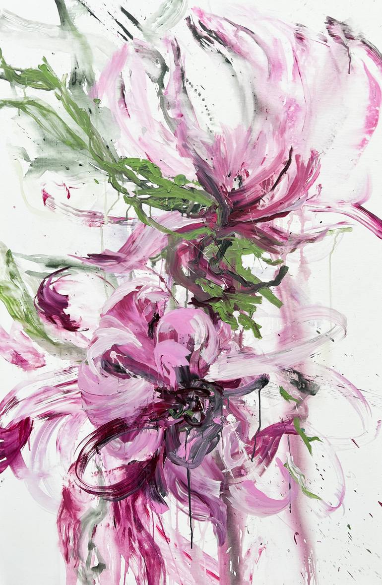 Original Abstract Expressionism Abstract Painting by Rosi Roys