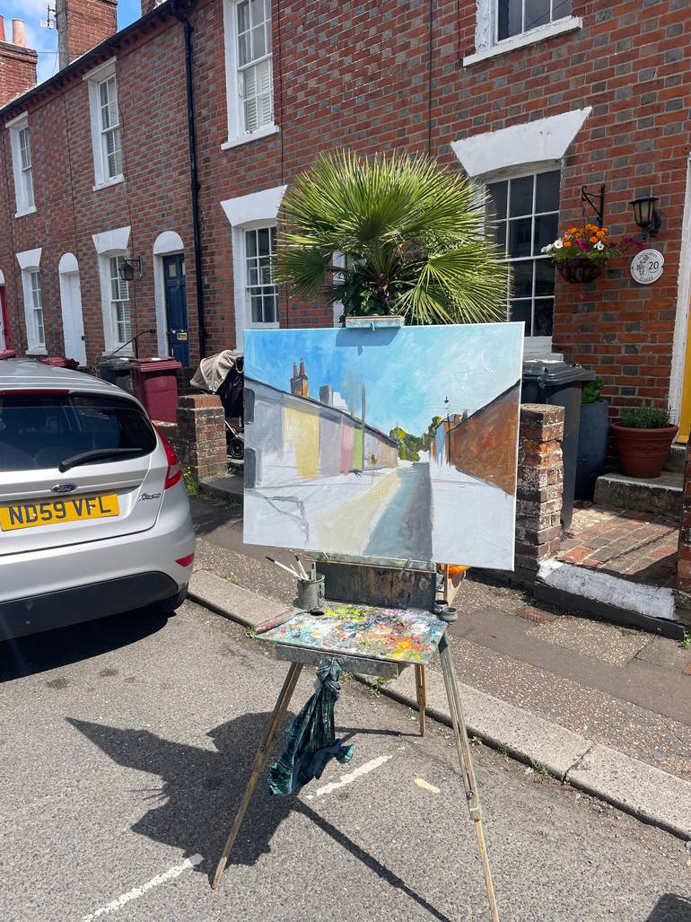 Original Impressionism Architecture Painting by Steve Wiltshire