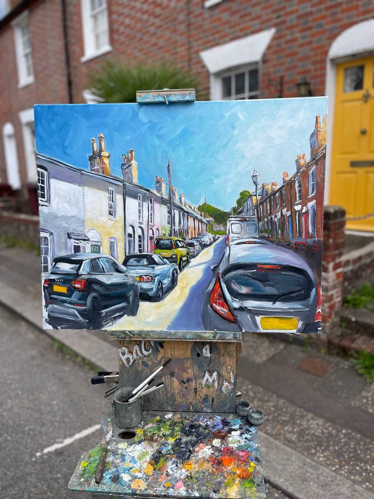 Original Impressionism Architecture Painting by Steve Wiltshire