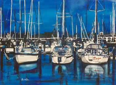 Original Realism Boat Painting by Lolly Walton