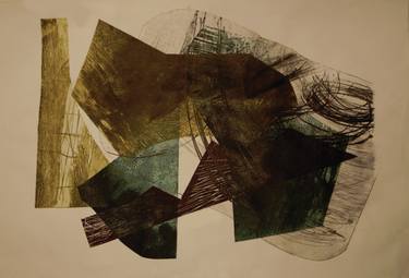 Original Abstract Expressionism Abstract Printmaking by Biljana Bilbiloska