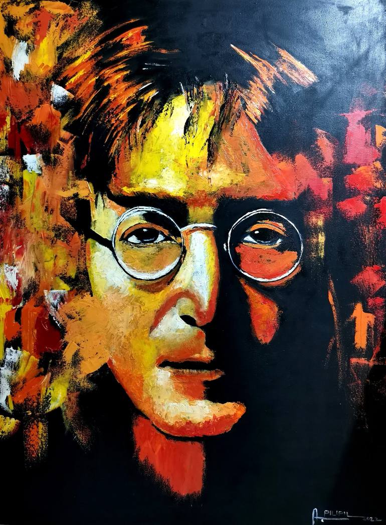 John Lennon Painting by aldwin pilipil | Saatchi Art