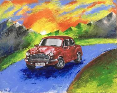 Print of Fine Art Automobile Paintings by Varun Rao