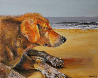 Print of Fine Art Dogs Paintings by Varun Rao