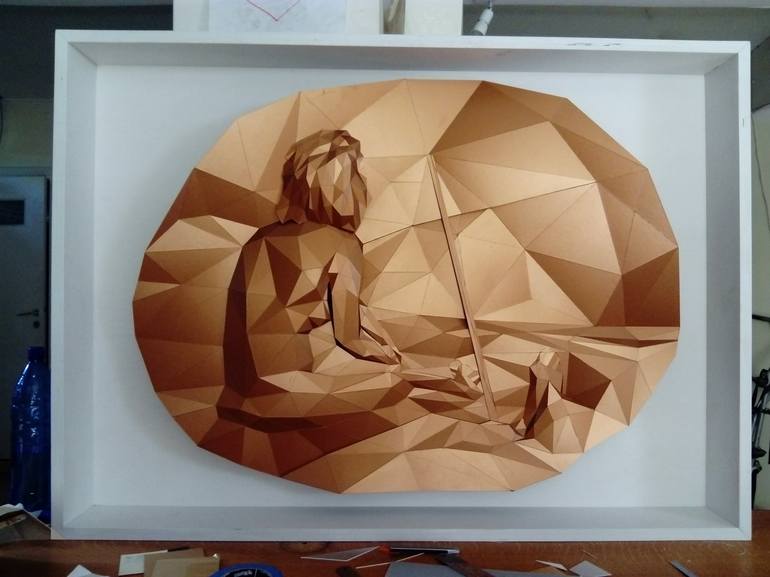 Original Geometric Beach Sculpture by Toby Short