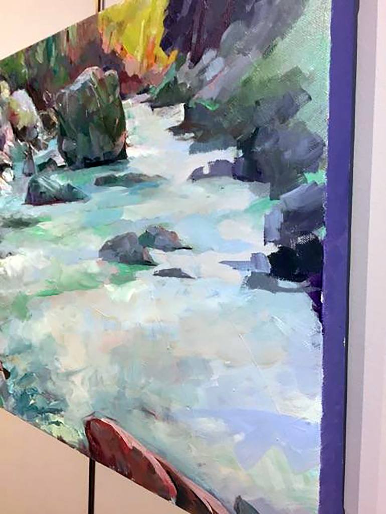 Flowing Stream Painting by stuart roddy | Saatchi Art