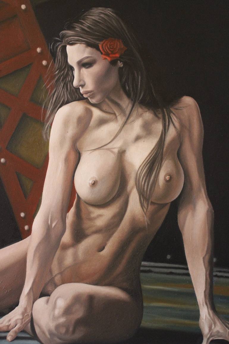 Original Realism Nude Painting by Kamyar Tarikhi